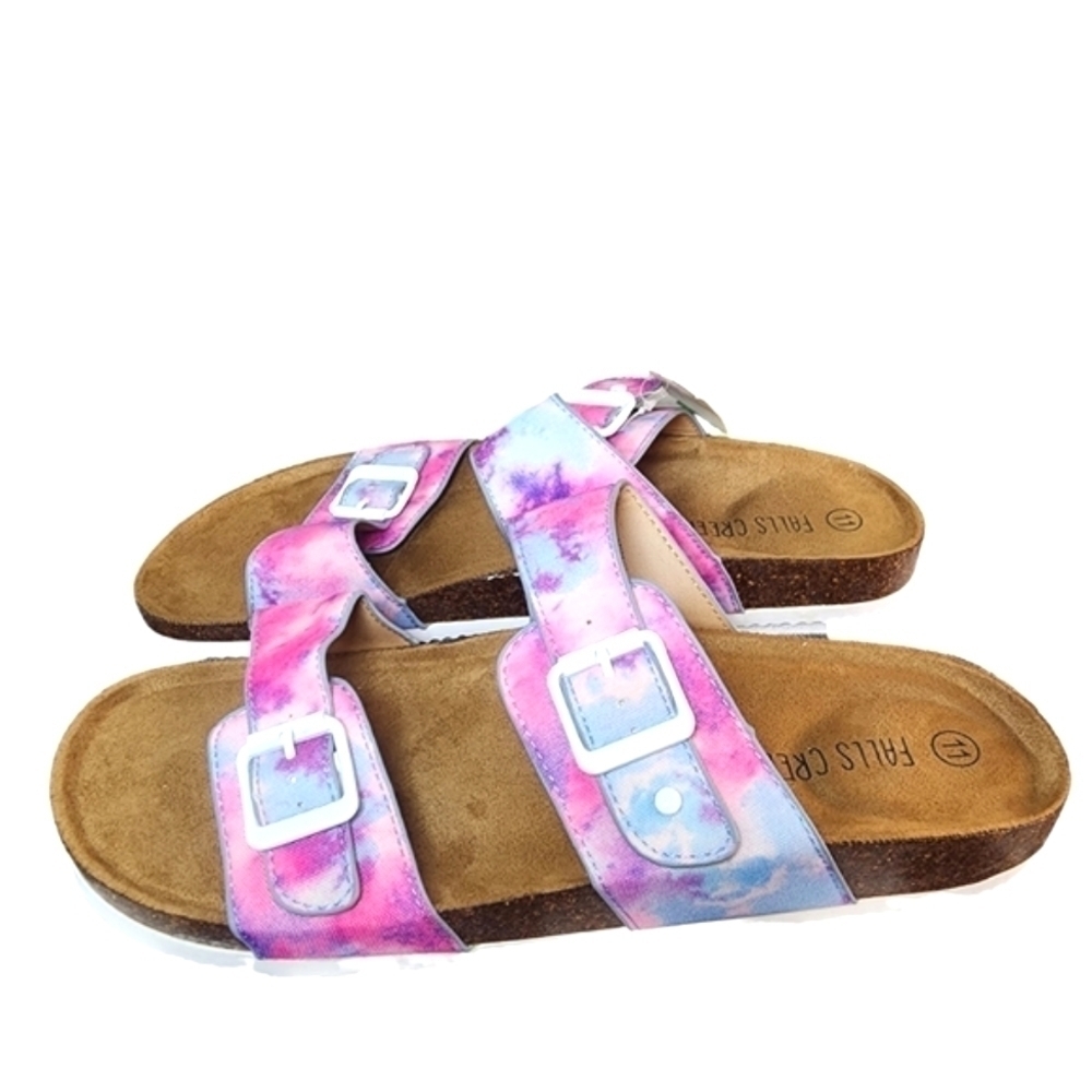 FALLS CREEK Tie Dye Slip-on Sandals Size 11